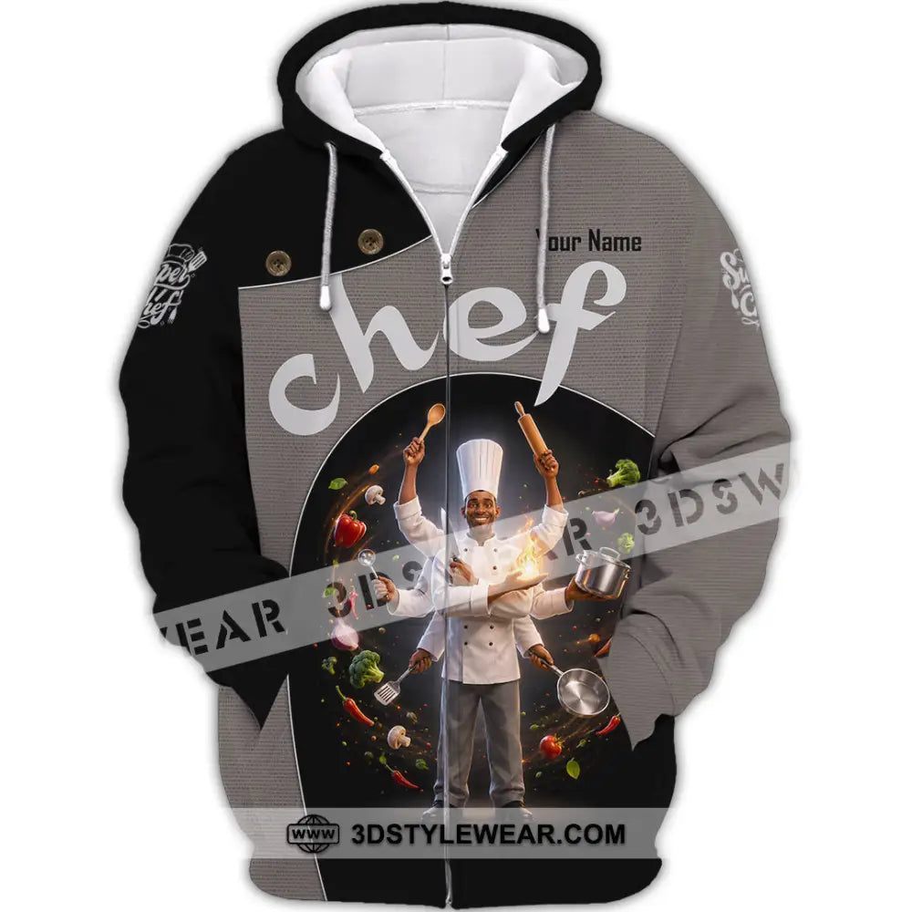 Unisex Shirt - Custom Chef Shirt - Zipper Hoodie / S - T-shirt