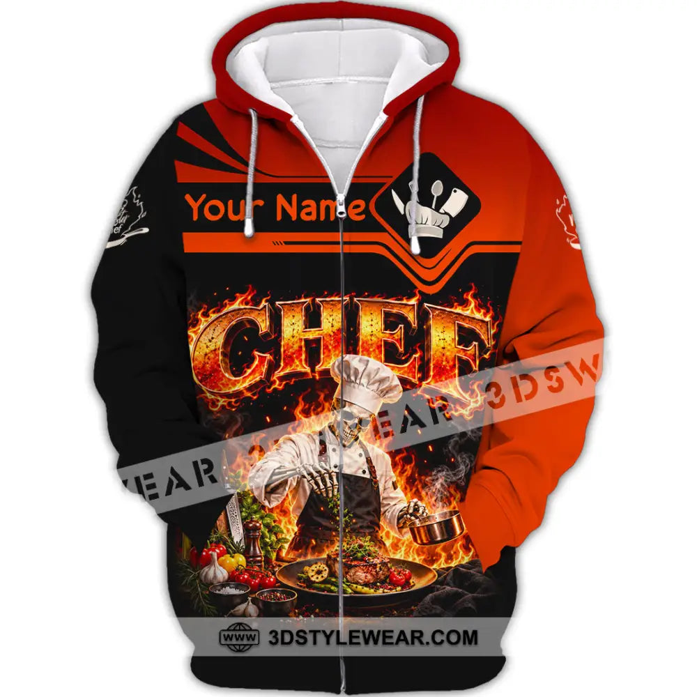 Unisex Shirt - Custom Chef Shirt - Zipper Hoodie / S - T-shirt