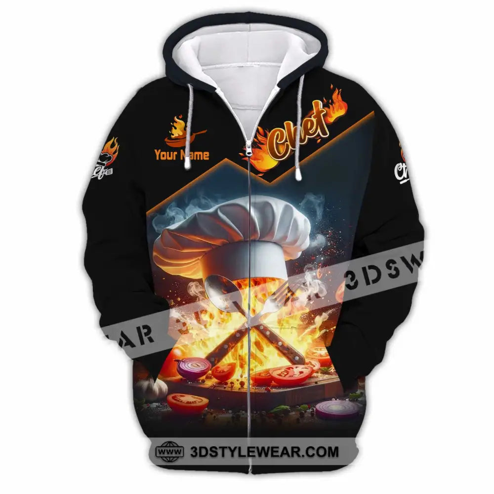 Unisex Shirt - Custom Chef Shirt - Zipper Hoodie / S - T-shirt