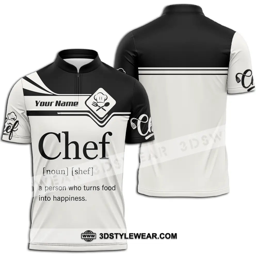 Unisex Shirt - Custom Chef Shirt - Zipper Polo Shirt / S - T-shirt