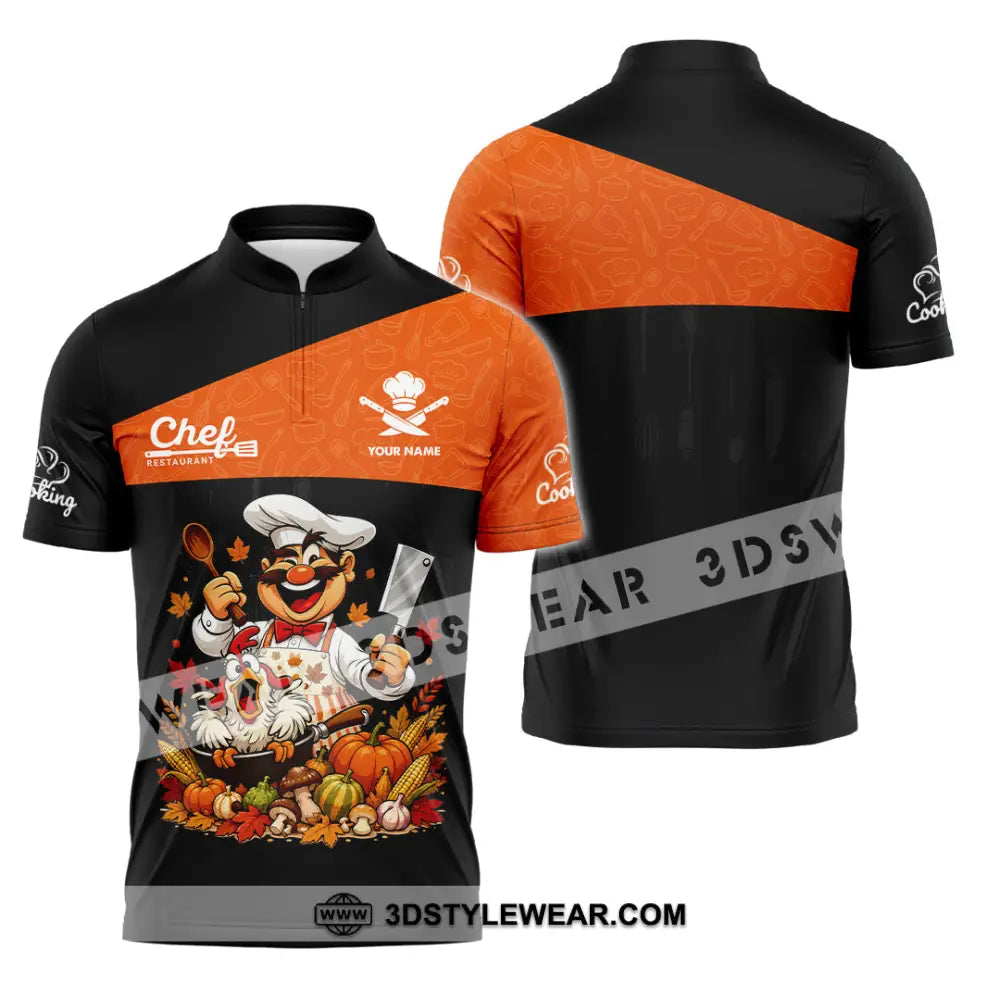 Unisex Shirt - Custom Chef Shirt - Zipper Polo Shirt / S - T-shirt