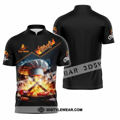 Unisex Shirt - Custom Chef Shirt - Zipper Polo Shirt / S - T-shirt