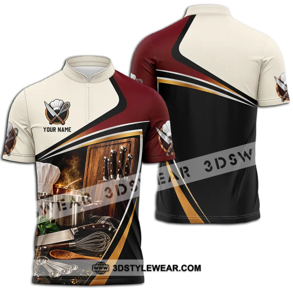 Unisex Shirt - Custom Chef Shirt - Zipper Polo Shirt / S - T-shirt