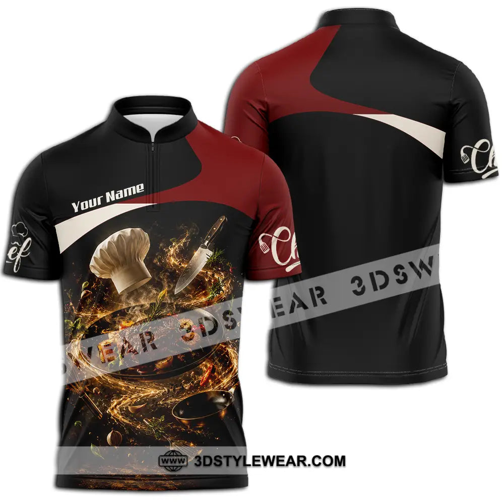 Unisex Shirt - Custom Chef Shirt - Zipper Polo Shirt / S - T-shirt