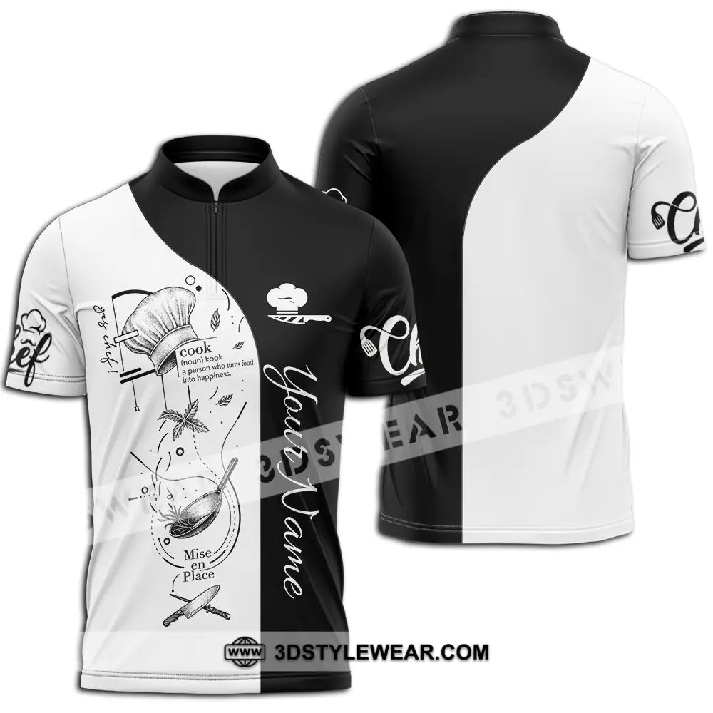 Unisex Shirt - Custom Chef Shirt - Zipper Polo Shirt / S - T-shirt