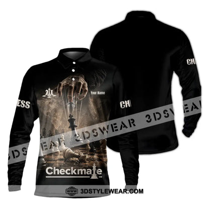 Unisex Shirt - Custom Chess Checkmate Shirt - Long Sleeve Polo / S - T-shirt