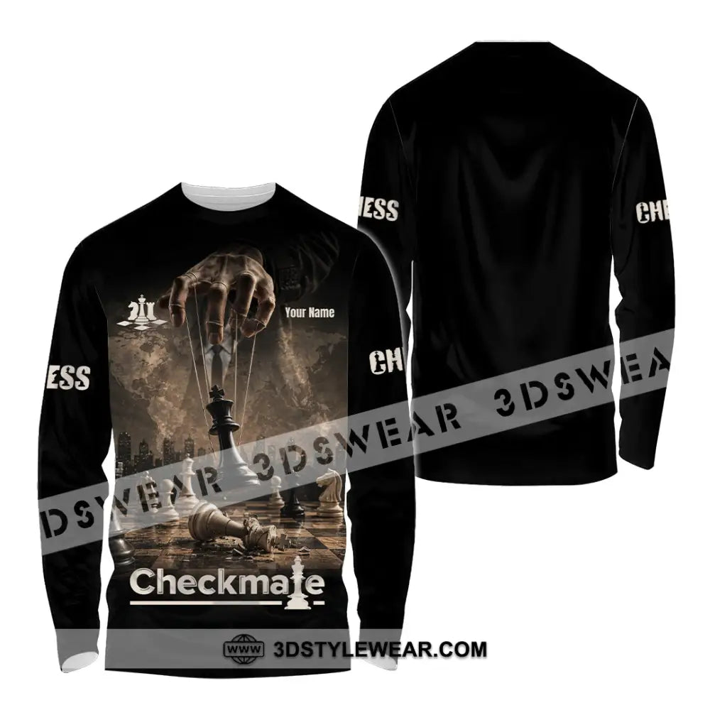 Unisex Shirt - Custom Chess Checkmate Shirt - Long Sleeve Shirt / S - T-shirt