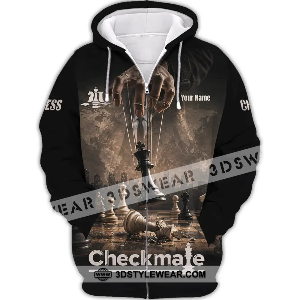 Unisex Shirt - Custom Chess Checkmate Shirt - Zipper Hoodie / S - T-shirt