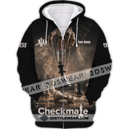 Unisex Shirt - Custom Chess Checkmate Shirt - Zipper Hoodie / S - T-shirt