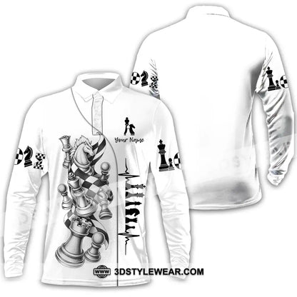 Unisex Shirt - Custom Chess Shirt - Long Sleeve Polo / S - T-shirt