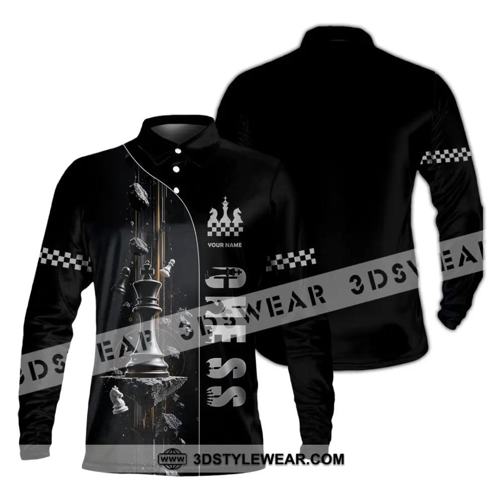 Unisex Shirt - Custom Chess Shirt - Long Sleeve Polo / S - T-shirt