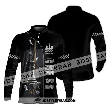 Unisex Shirt - Custom Chess Shirt - Long Sleeve Polo / S - T-shirt