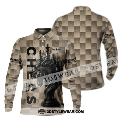 Unisex Shirt - Custom Chess Shirt - Long Sleeve Polo / S - T-shirt