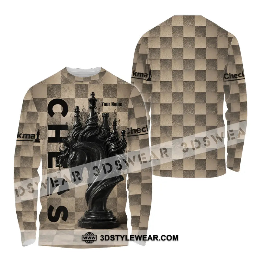 Unisex Shirt - Custom Chess Shirt - Long Sleeve Shirt / S - T-shirt