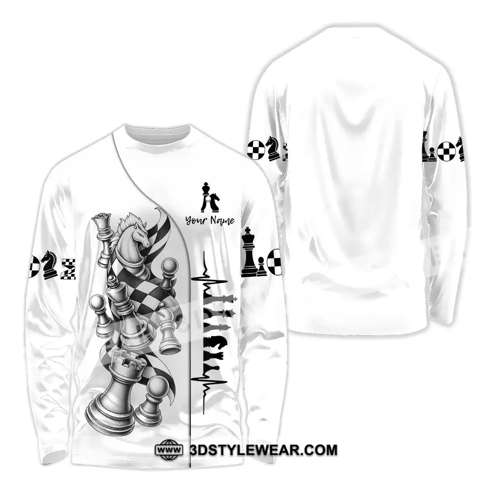 Unisex Shirt - Custom Chess Shirt - Long Sleeve Shirt / S - T-shirt