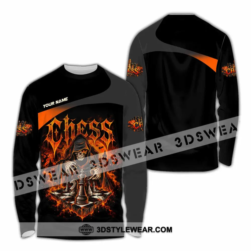 Unisex Shirt - Custom Chess Shirt - Long Sleeve Shirt / S - T-shirt
