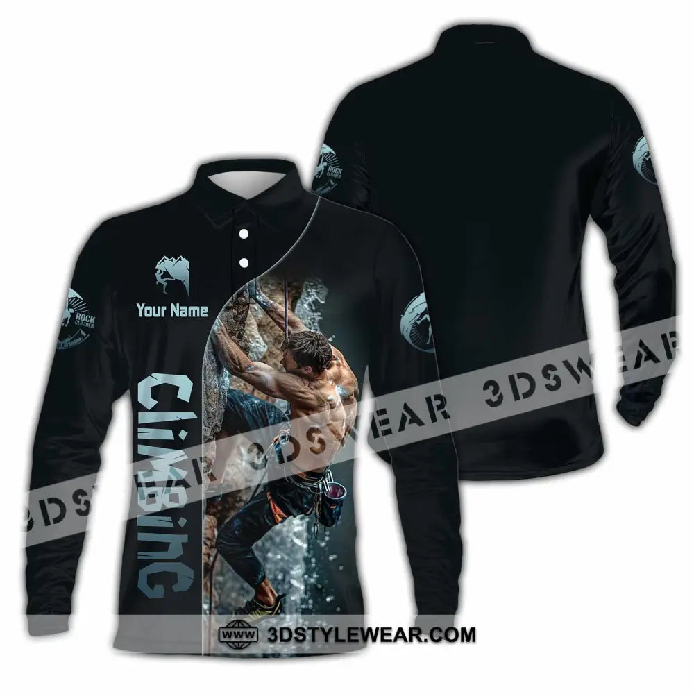 Unisex Shirt - Custom Climbing Shirt - Long Sleeve Polo / S - T-shirt