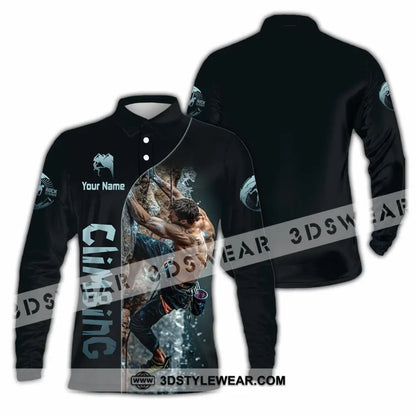 Unisex Shirt - Custom Climbing Shirt - Long Sleeve Polo / S - T-shirt