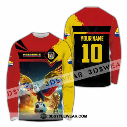 Unisex Shirt - Custom Colombia 3D Shirt Long Sleeve Shirt / S T-shirt