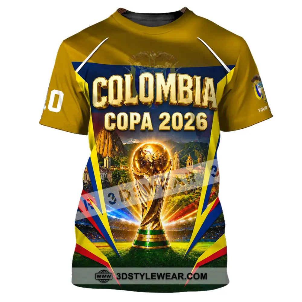 Unisex Shirt - Custom Colombia Copa 2026 Shirt - T-Shirt / S - T-shirt