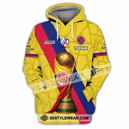 Unisex Shirt - Custom Colombia Fifa World Cup 2026 3D Shirt Hoodie / S T-shirt