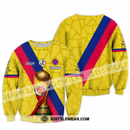 Unisex Shirt - Custom Colombia Fifa World Cup 2026 3D Shirt Long Sleeve / S T-shirt