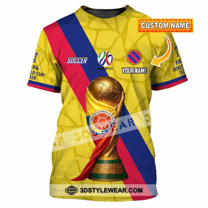 Unisex Shirt - Custom Colombia Fifa World Cup 2026 3D Shirt T-shirt