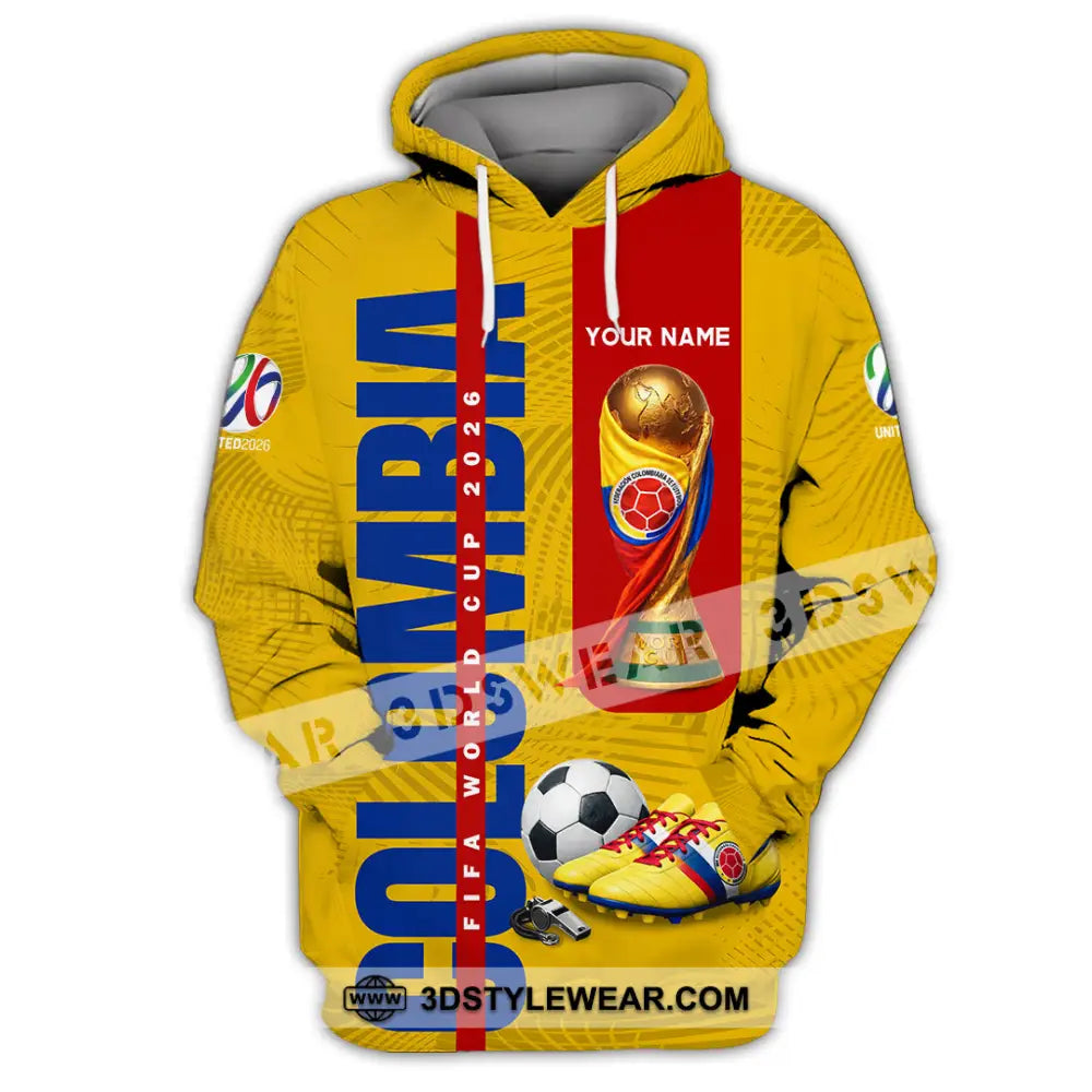 Unisex Shirt - Custom Colombia World Cup 2026 3D Shirt Hoodie / S T-shirt