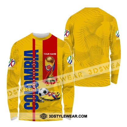 Unisex Shirt - Custom Colombia World Cup 2026 3D Shirt Long Sleeve Shirt / S T-shirt