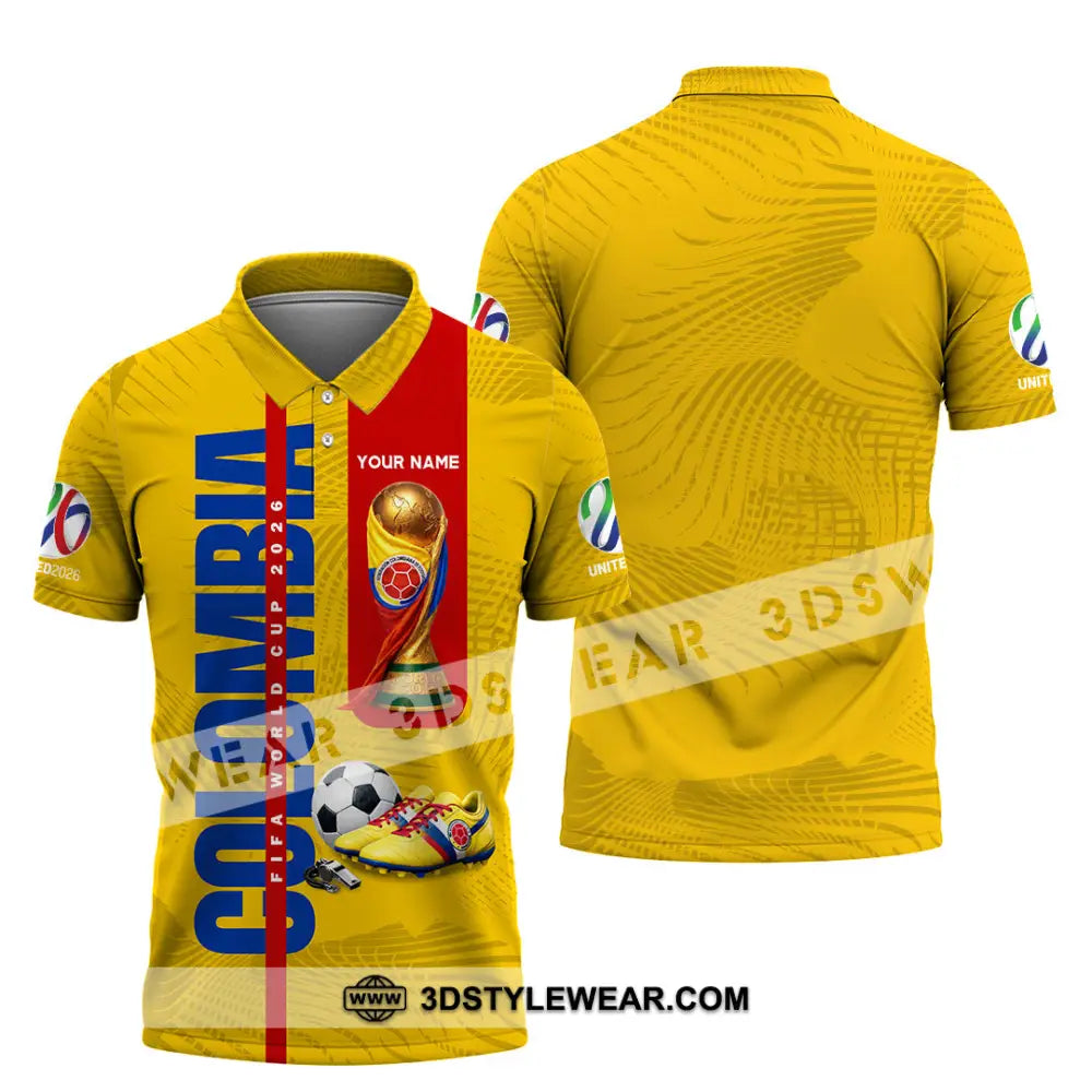 Unisex Shirt - Custom Colombia World Cup 2026 3D Shirt Polo Shirt / S T-shirt