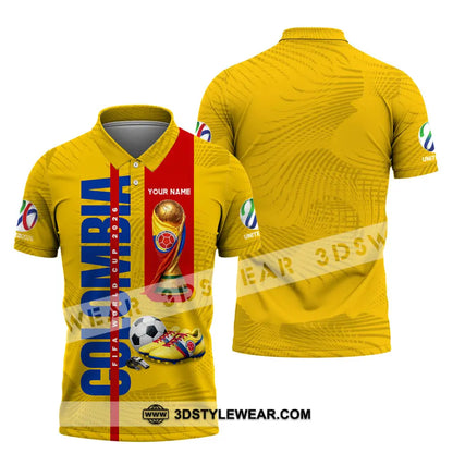 Unisex Shirt - Custom Colombia World Cup 2026 3D Shirt Polo Shirt / S T-shirt