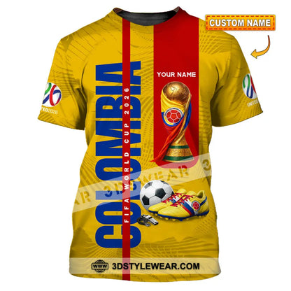 Unisex Shirt - Custom Colombia World Cup 2026 3D Shirt T-shirt