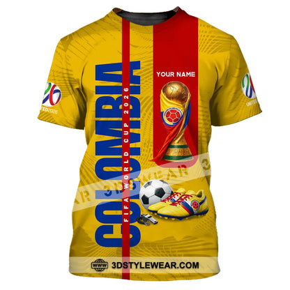 Unisex Shirt - Custom Colombia World Cup 2026 3D Shirt T-Shirt / S T-shirt