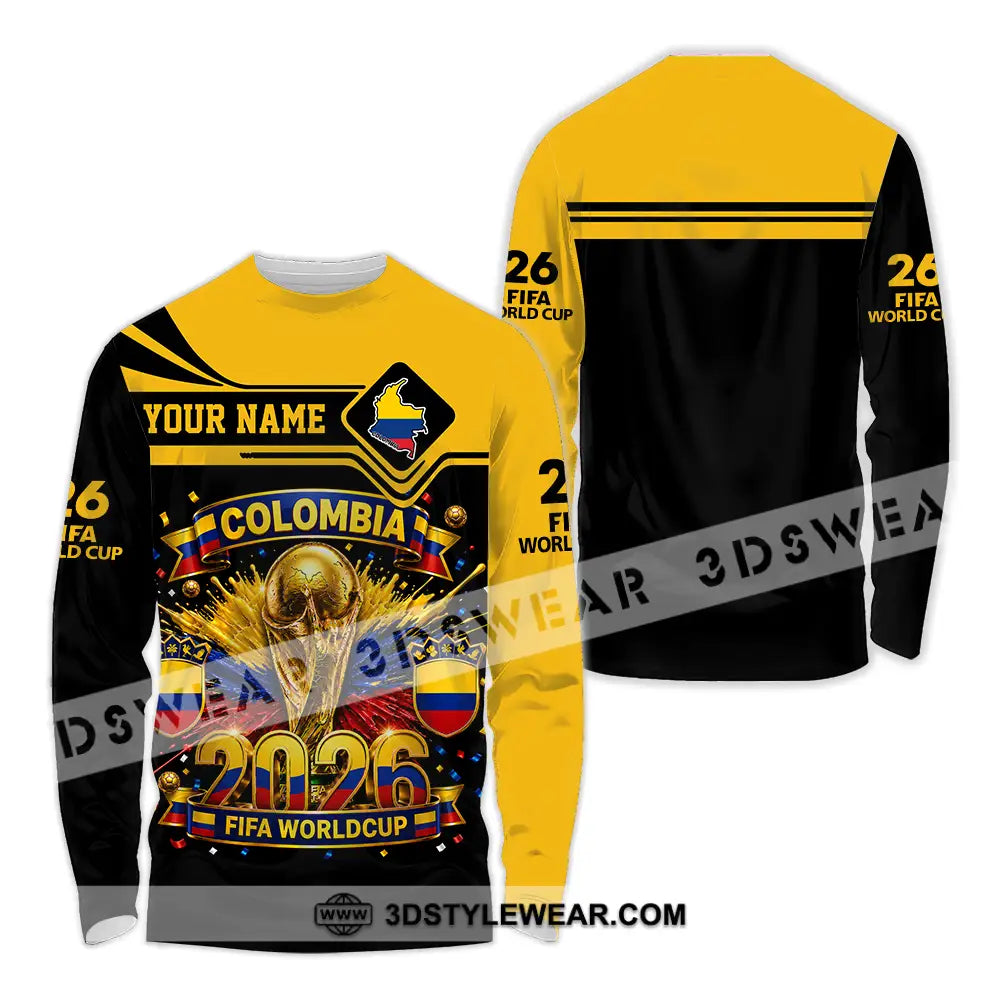 Unisex Shirt - Custom Colombia World Cup 2026 Shirt - Long Sleeve Shirt / S - T-shirt