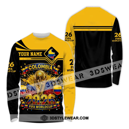Unisex Shirt - Custom Colombia World Cup 2026 Shirt - Long Sleeve Shirt / S - T-shirt