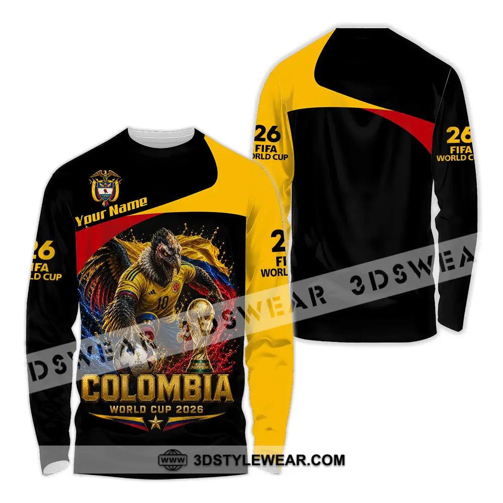 Unisex Shirt - Custom Colombia World Cup 2026 Shirt - Long Sleeve Shirt / S - T-shirt
