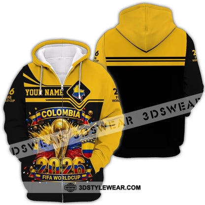 Unisex Shirt - Custom Colombia World Cup 2026 Shirt - Zipper Hoodie / S - T-shirt