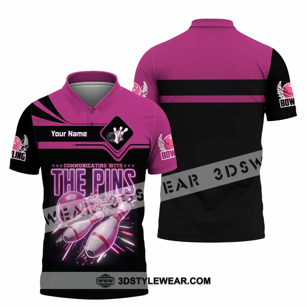 Unisex Shirt - Custom Communicating With The Pins Bowling Shirt - Polo Shirt / S - T-shirt