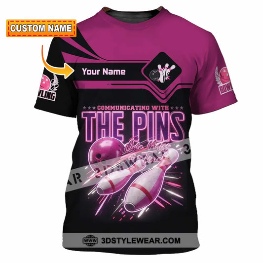 Unisex Shirt - Custom Communicating With The Pins Bowling Shirt - T-shirt