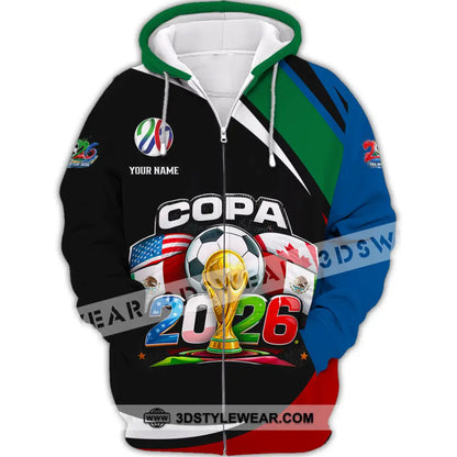 Unisex Shirt - Custom COPA 2026 3D Shirt - Zipper Hoodie / S - T-shirt