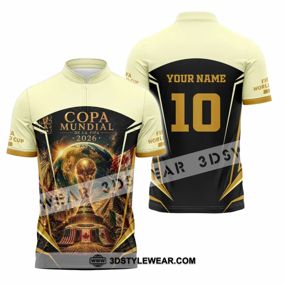 Unisex Shirt - Custom Copa Mundial World Cup 2026 Shirt - Zipper Polo Shirt / S - T-shirt