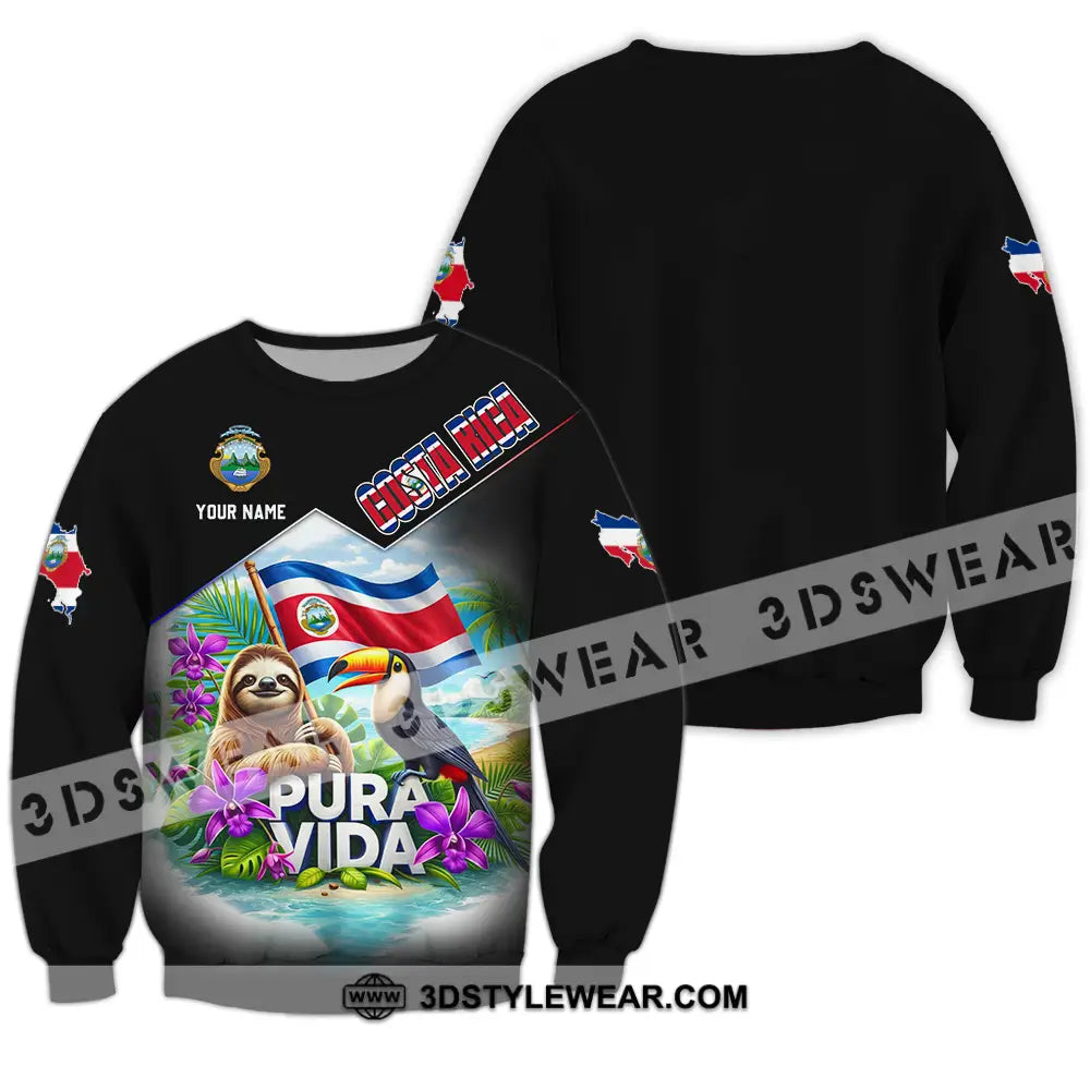 Unisex Shirt - Custom Costa Rica 3D Shirt Long Sleeve / S T-shirt