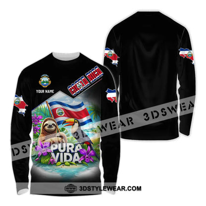 Unisex Shirt - Custom Costa Rica 3D Shirt Long Sleeve Shirt / S T-shirt