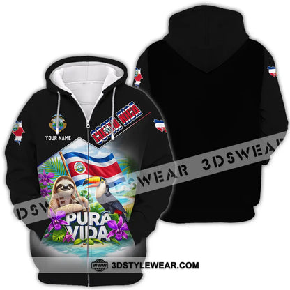 Unisex Shirt - Custom Costa Rica 3D Shirt Zipper Hoodie / S T-shirt