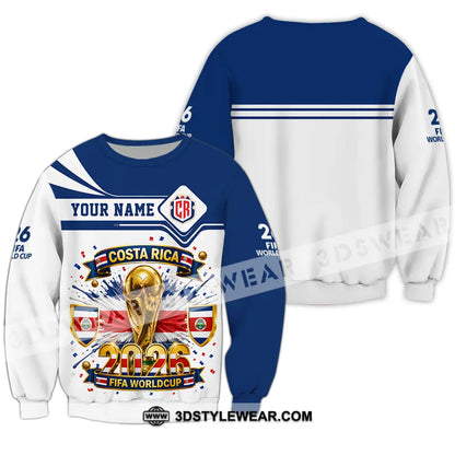 Unisex Shirt - Custom Costa Rica World Cup 2026 Shirt - Long Sleeve / S - T-shirt