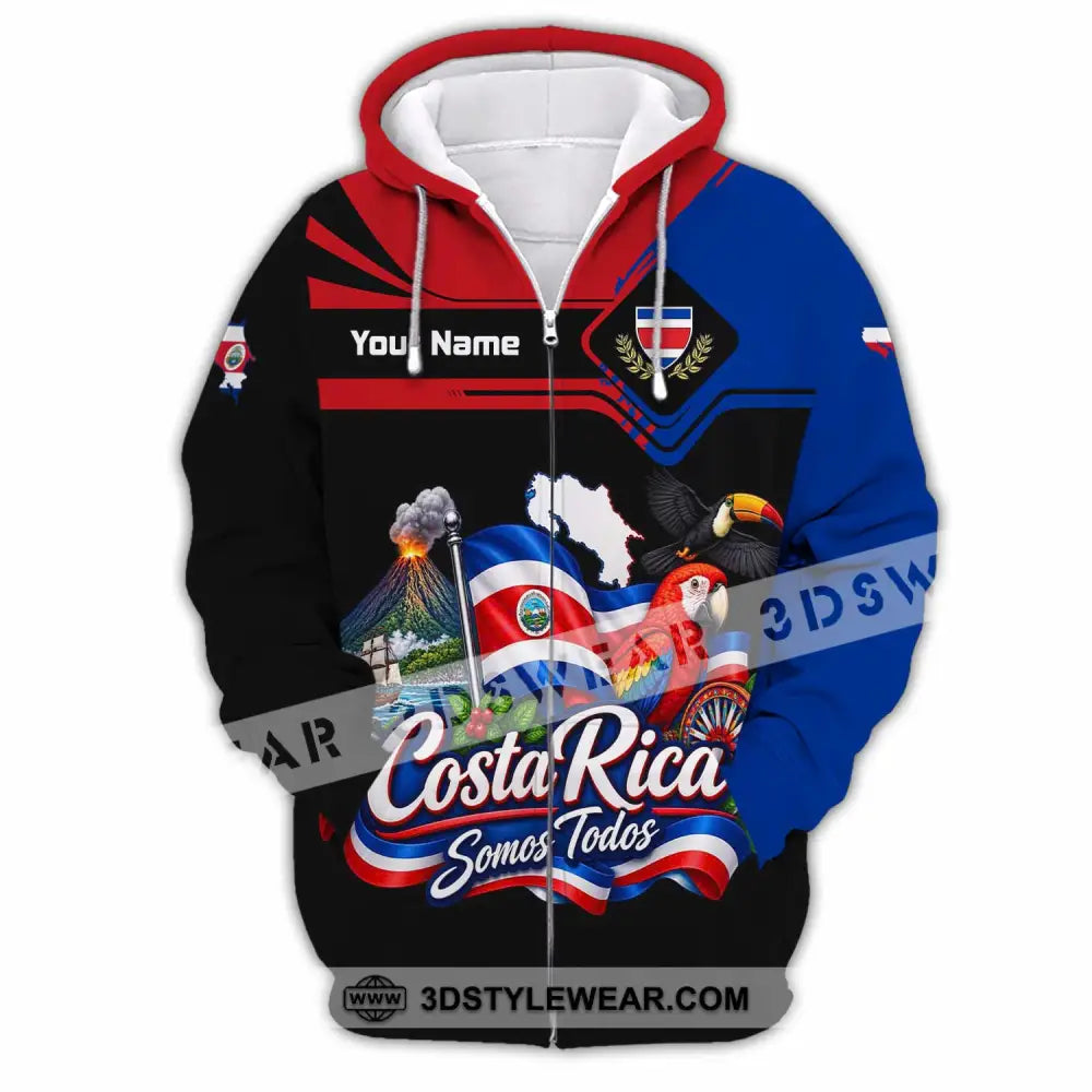 Unisex Shirt - Custom Costa Rica Shirt - Zipper Hoodie / S - T-shirt