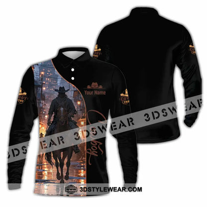 Unisex Shirt - Custom Cowboy Shirt - Long Sleeve Polo / S - T-shirt