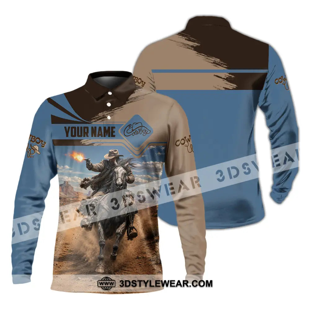 Unisex Shirt - Custom Cowboy Shirt - Long Sleeve Polo / S - T-shirt