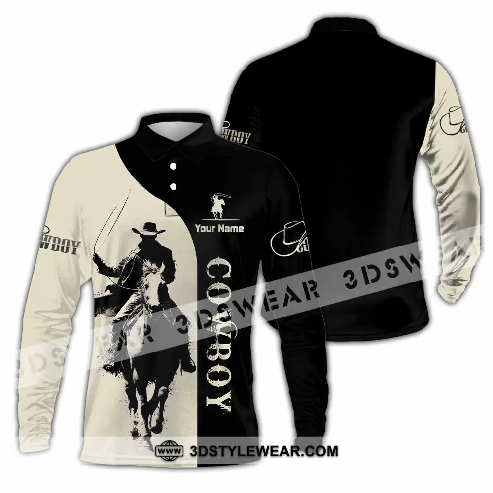 Unisex Shirt - Custom Cowboy Shirt - Long Sleeve Polo / S - T-shirt