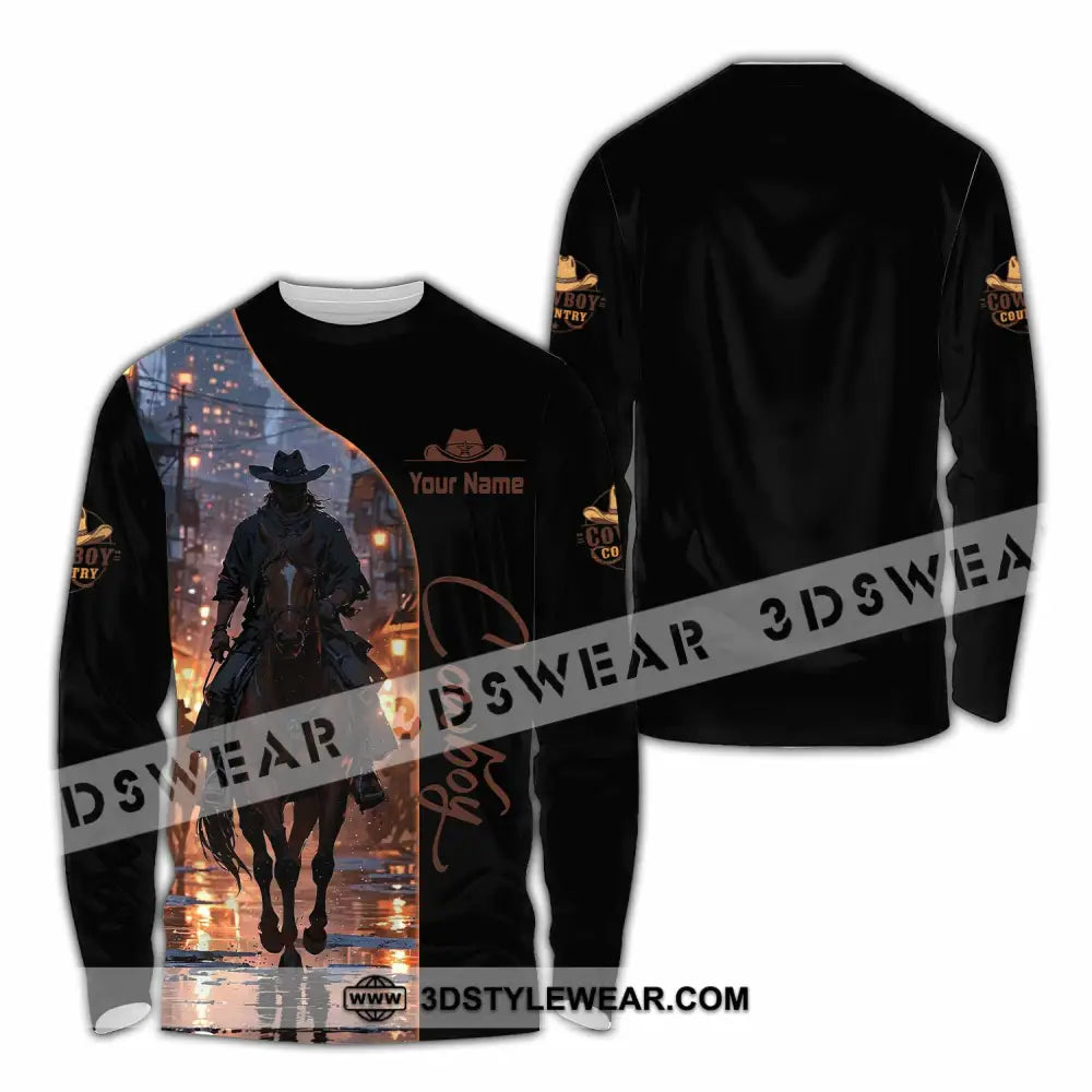 Unisex Shirt - Custom Cowboy Shirt - Long Sleeve Shirt / S - T-shirt